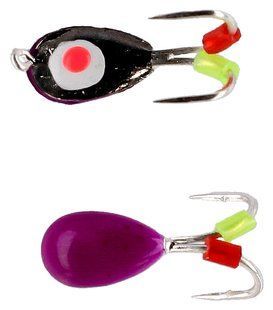 Мормишка вольфрамова Mikado Ice Bug 4мм 0.85гр безмотилка, фииолетовий/чорний 1шт.