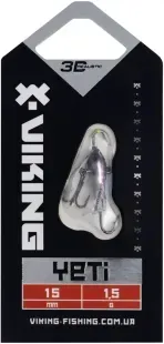 Балансир Viking Fishing Yeti Ice Jig 15mm 1.5g #01 Blue Glam