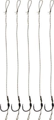 Поводок карповый OrbitalX F1 Hair Rig Wide Gape #6 20lb 10cm (5шт/уп) ц:weed