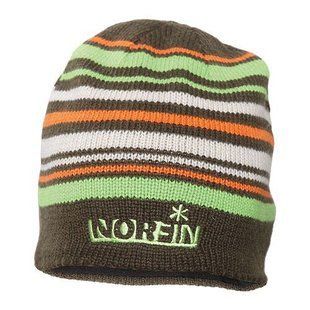 Шапка вязаная Norfin Frost (подкл.флис / BR в полоску) р.XL Коричневый\Зеленый\Оранжевый\Белый