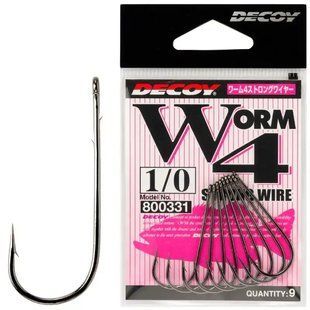 Крючок Decoy Worm4 Strong Wire 3/0. 8 шт/уп