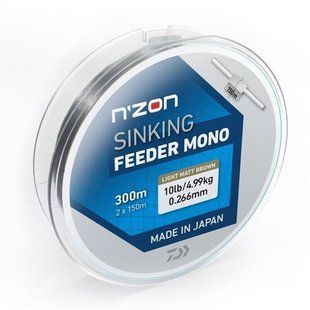 Жилка Daiwa N'Zon Sinking Feeder Mono Brown 300m 4.99kg 0.26mm
