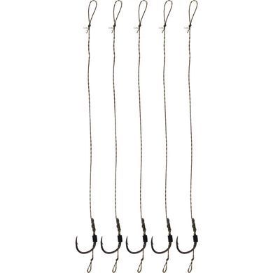 Поводок карповый OrbitalX F1 Hair Rig Wide Gape #6 20lb 10cm (5шт/уп) ц:weed