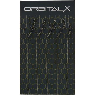 Поводок карповый OrbitalX F1 Hair Rig Wide Gape #6 20lb 10cm (5шт/уп) ц:weed