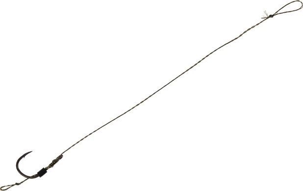 Поводок карповый OrbitalX F1 Hair Rig Wide Gape #6 20lb 10cm (5шт/уп) ц:weed