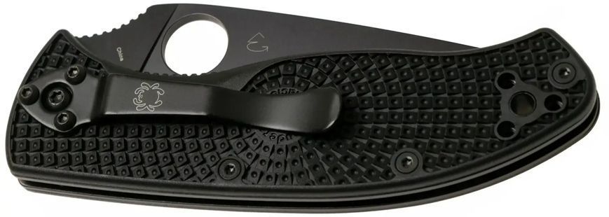 Нож Spyderco Tenacious Black Blade, 8Cr13MoV,FRN , полусерейтор ц:black