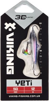 Балансир Viking Fishing Yeti Ice Jig 50mm 12.0g #01 Blue Glam