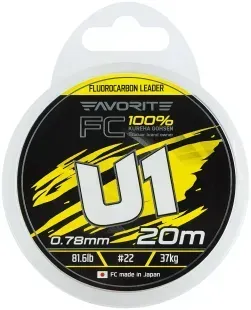 Флюорокарбон Favorite U1 FC 20м #22/0.78mm 81.6lb/37.0kg