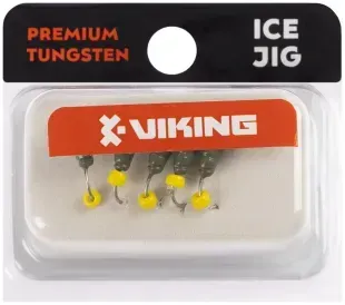 Мормышка вольфрамовая Viking Fishing Shrimp+bead 0.95g 9mm Olive+Y (5шт)