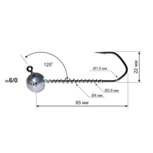 Джиг-головка DS#6/0 (1 шт.) - 5 г. BLG6-5G
