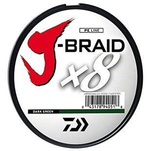 Шнур Daiwa J-Braid X8 0,06mm 150m Dark Green