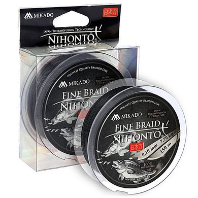 Шнур Mikado Nihonto Fine Braid 150м 0,06мм 3,25кг black