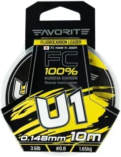 Флюорокарбон Favorite U1 FC 10м #0.8/0.148mm 3.6lb/1.65kg