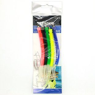 Морський монтаж Fladen Gummi Mac 5p Assorted Glowing 9/0 (17-821-90)
