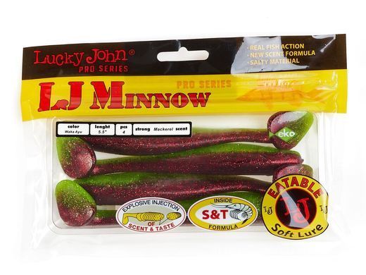 Віброхвіст силікон. MINNOW LJ Pro Series 5,5"/ T44 *4