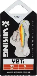 Балансир Viking Fishing Yeti Ice Jig 30mm 5.0g #21 Kingfisher Green