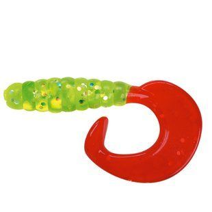 Силікон SPRO Spira-Tail Charteuse/Red 5.5 cm