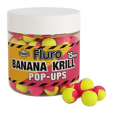 Бойл Dynamite Baits Two Tone Banana & Krill Fluro Pop-Ups 20mm 100g