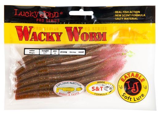 Черви съедобные LJ Pro Series WACKY WORM FAT 5.7in (14.50)/S25 6шт.