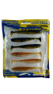 Силикон Nomura Rocket Shad (съедобный) 100мм 5гр. цвет-047mix (multi shad) 6шт
