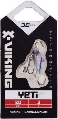 Балансир Viking Fishing Yeti Ice Jig 20mm 3.0g #01 Blue Glam