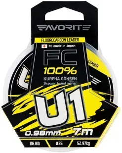 Флюорокарбон Favorite U1 FC 7m #35/0.98mm 116.8lb/52.97kg