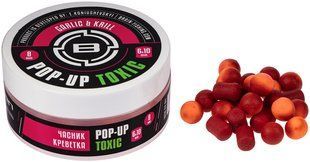 Бойлы Brain Toxic Pop-Up Krill & Garlic (креветка + чеснок) 10mm + 8x12mm 34g