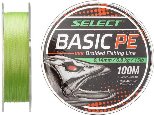 Шнур Select Basic PE Light Green 150m 0.14mm 15lb/6.8kg