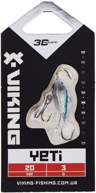Балансир Viking Fishing Yeti Ice Jig 20mm 3.0g #03 Light Blue Glam
