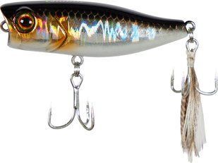 Воблер Jackall Chubby Popper 42F 42mm 3.3g HL Silver & Black