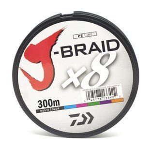 Шнур Daiwa J-Braid X8 0,51mm-300m MULTI COLOR