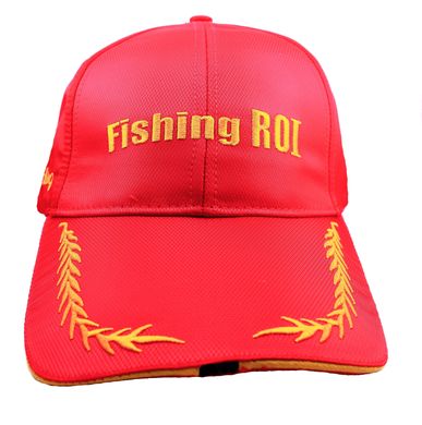 Кепка с фонариком Fishing ROI "Fishing Сap with LED Light" red+gold