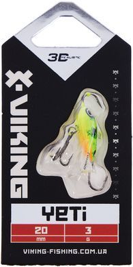 Балансир Viking Fishing Yeti Ice Jig 20mm 3.0g #05 Acid