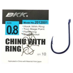 Крючок BKK Chinu With Ring 10pcs #0.8 (A-BN-0213)