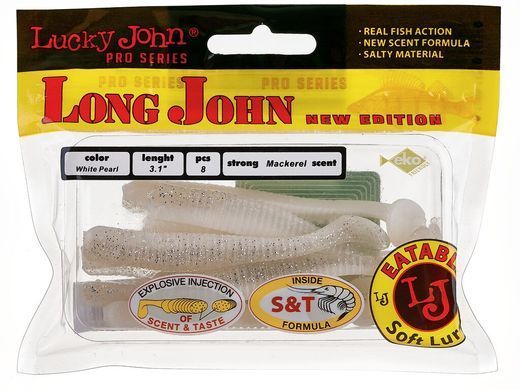 Виброхвосты съедобные LJ Pro Series LONG JOHN 3.1in (07.90)/T26 8шт.