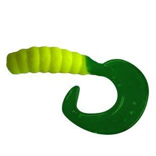 Силікон SPRO Spira-Tail Yellow/Green 3.5 cm