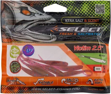 Силикон Select Victim V-Tail 2.5"" #900 (7 шт / уп)