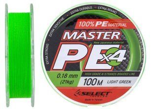 Шнур Select Master PE 100m (салат.) 0.18мм 21кг