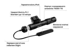 Фонарь Olight Odin GL M, green laser, ц:black