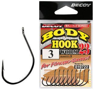 Крючок Decoy Worm23 Body Hook #05 (9 шт / уп)