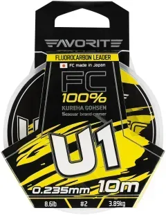 Флюорокарбон Favorite U1 FC 10м #2.0/0.235mm 8.6lb/3.89kg
