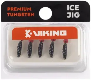 Мормышка вольфрамовая Viking Fishing Shrimp+bead 0.64g 8mm Black+R (5шт)
