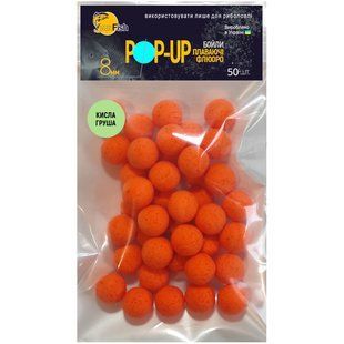Бойлы Плавающие Флюоро SunFish Pop-Up Кислая груша 8mm 50шт (SF220653)