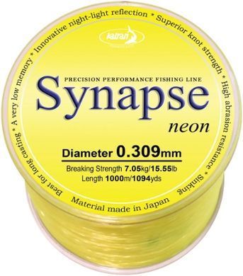 Леска Katran Synapse Neon 1000m (neon-yellow) 0.309mm 15.55lb