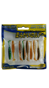 Силикон Nomura Rolling Shad (съедобный) 50мм 1гр. цвет-079mix (white brown) 8шт