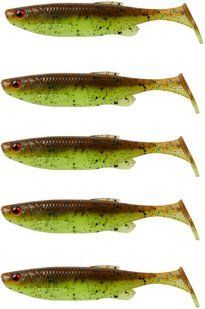 Силікон Savage Gear Fat Minnow T-Tail 75mm 5.0g Chartreuse Pumpkin (5 шт/уп)