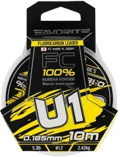 Флюорокарбон Favorite U1 FC 10м #1.2/0.185mm 5.3lb/2.42kg