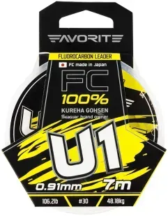 Флюорокарбон Favorite U1 FC 7m #30/0.91mm 106.2lb/48.18kg