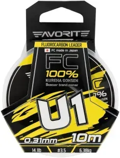 Флюорокарбон Favorite U1 FC 10м #3.5/0.31mm 14.1lb/6.38kg