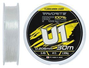 Флюорокарбон Favorite U1 FC 30m #1.5/0.205mm 6.4lb/2.89kg